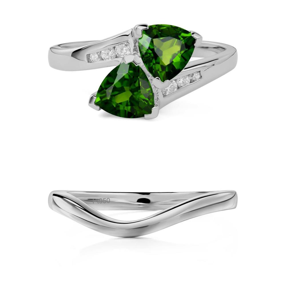 2 Stone Diopside Mothers Ring - LUO Jewelry #metal_xxxxx