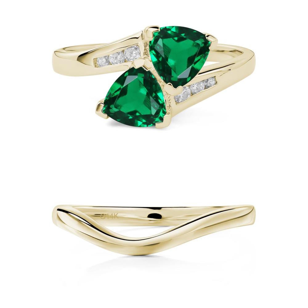 Emerald Bypass Ring - LUO Jewelry #metal_xxxxx