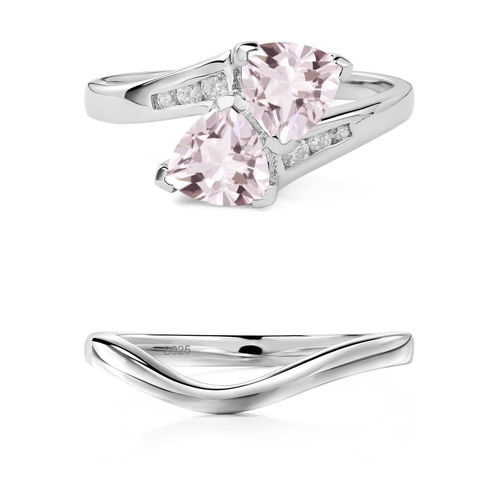 2 Stone Morganite Mothers Ring - LUO Jewelry #metal_xxxxx