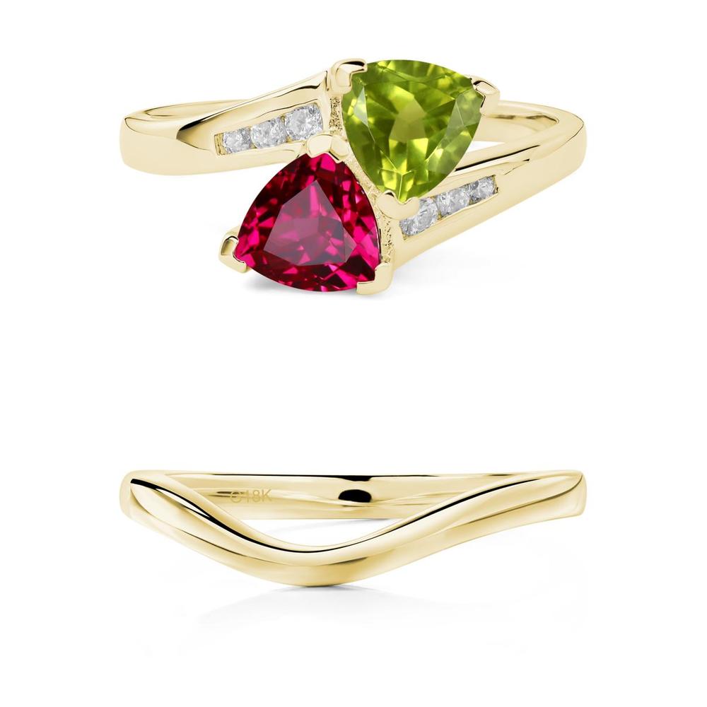 Ruby and Peridot Ring - LUO Jewelry #metal_xxxxx