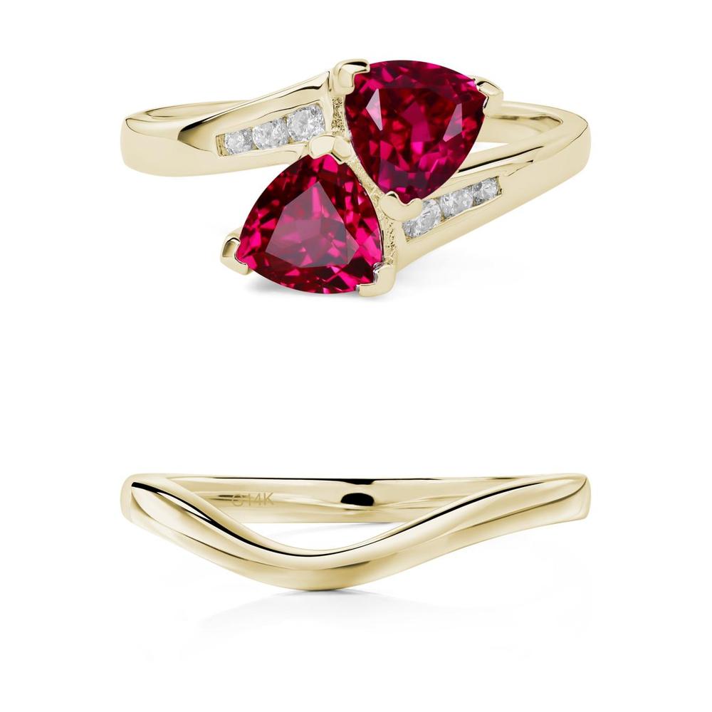 2 Stone Ruby Mothers Ring - LUO Jewelry #metal_xxxxx
