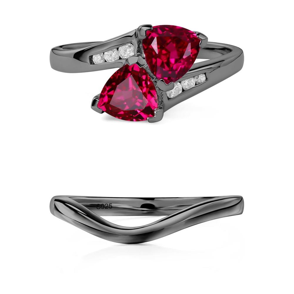 2 Stone Ruby Mothers Ring - LUO Jewelry #metal_xxxxx
