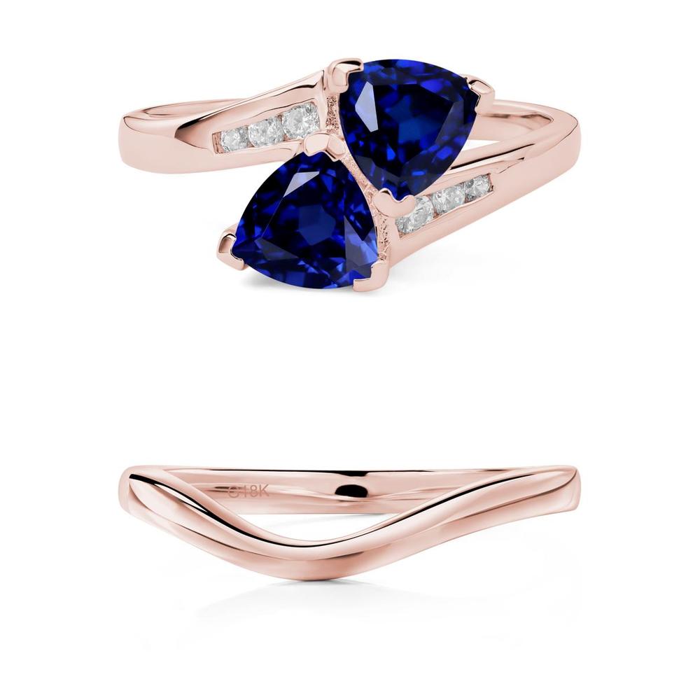 Sapphire Bypass Ring - LUO Jewelry #metal_xxxxx