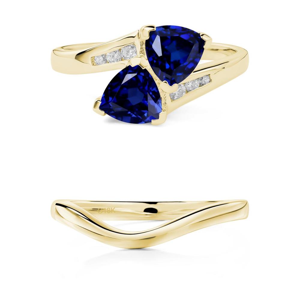 Sapphire Bypass Ring - LUO Jewelry #metal_xxxxx