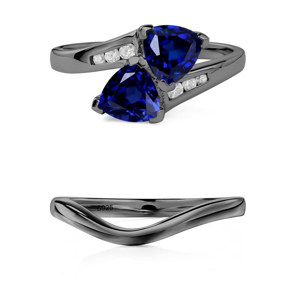 Sapphire Bypass Ring - LUO Jewelry #metal_xxxxx