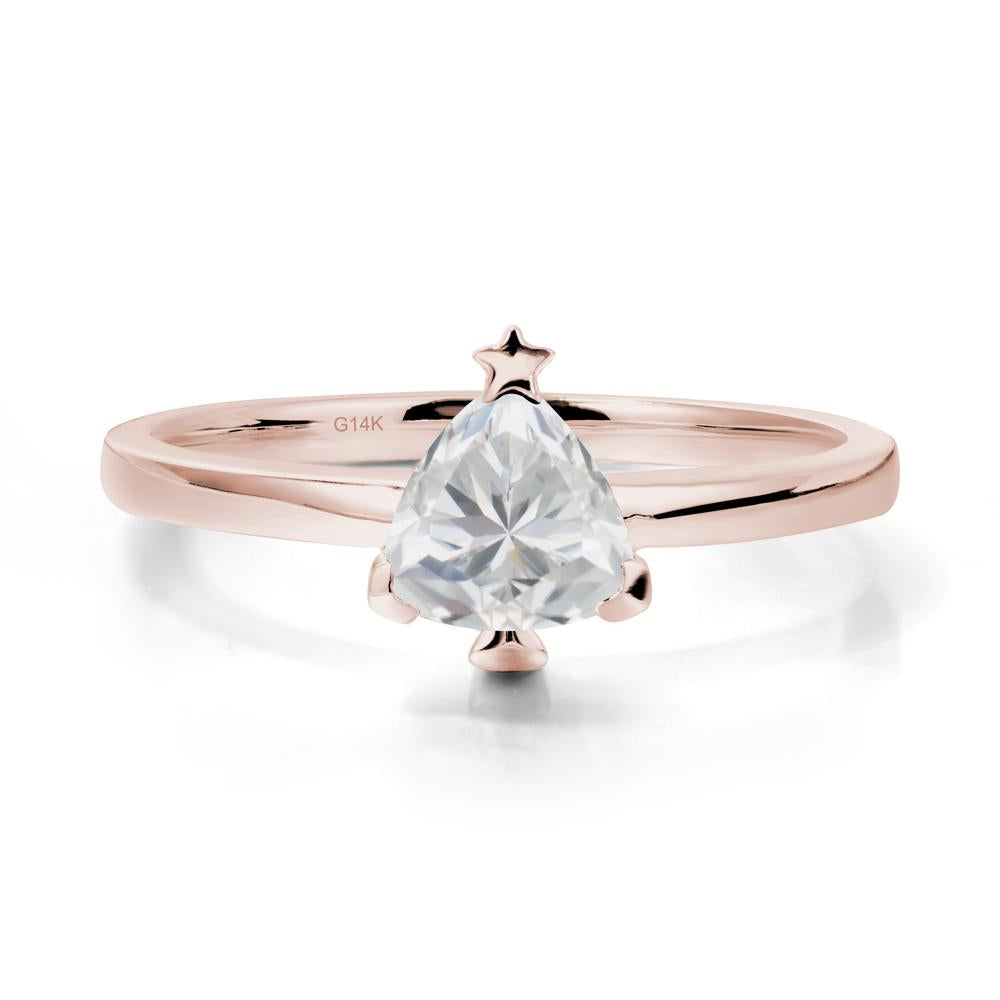 Bezel Minimalist Cubic Zirconia Ring - LUO Jewelry #metal_14k rose gold