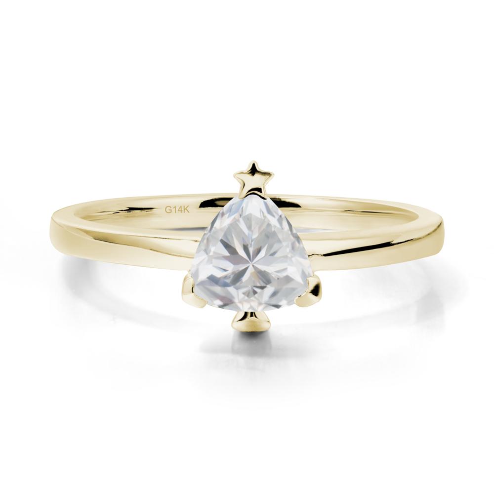 Bezel Minimalist Cubic Zirconia Ring - LUO Jewelry #metal_14k yellow gold