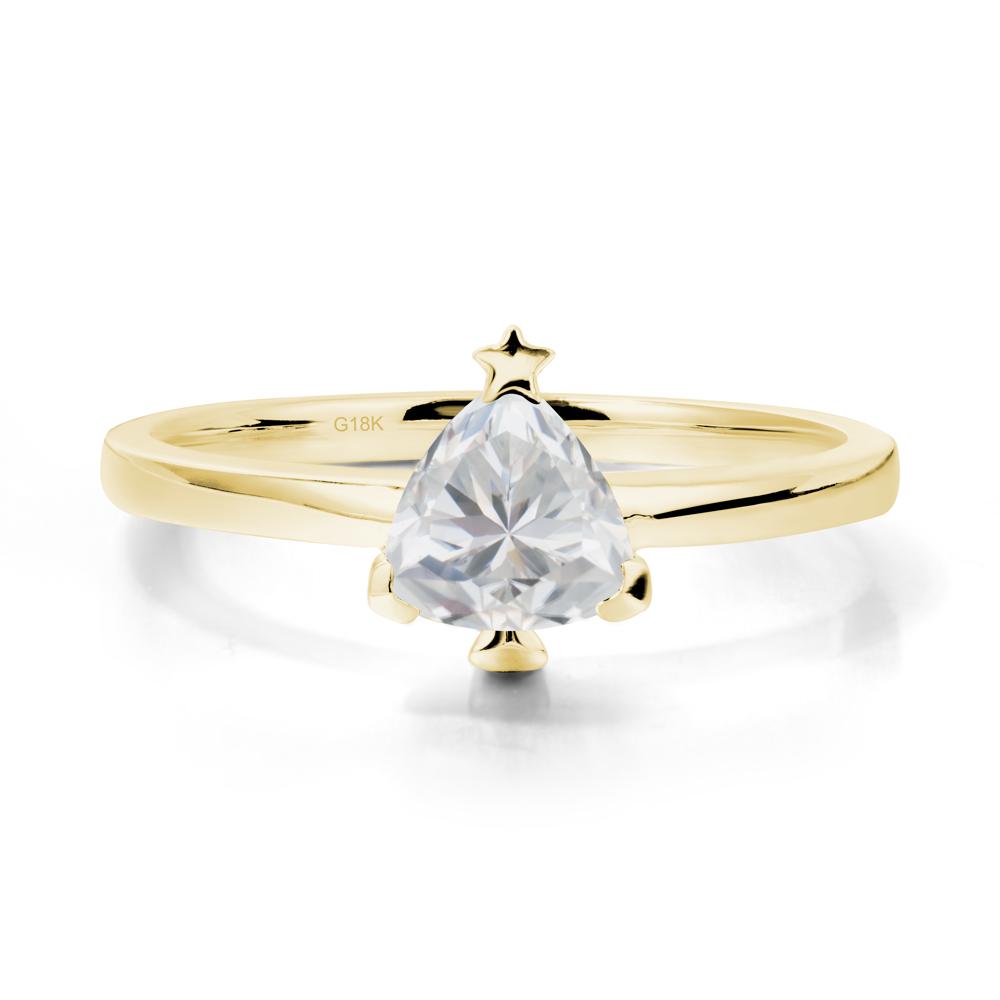 Bezel Minimalist Cubic Zirconia Ring - LUO Jewelry #metal_18k yellow gold
