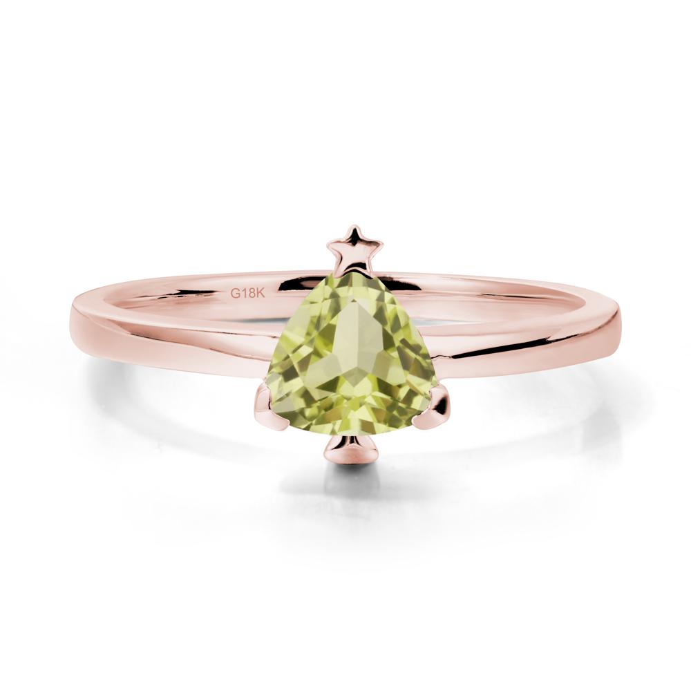 Bezel Minimalist Lemon Quartz Ring - LUO Jewelry #metal_18k rose gold