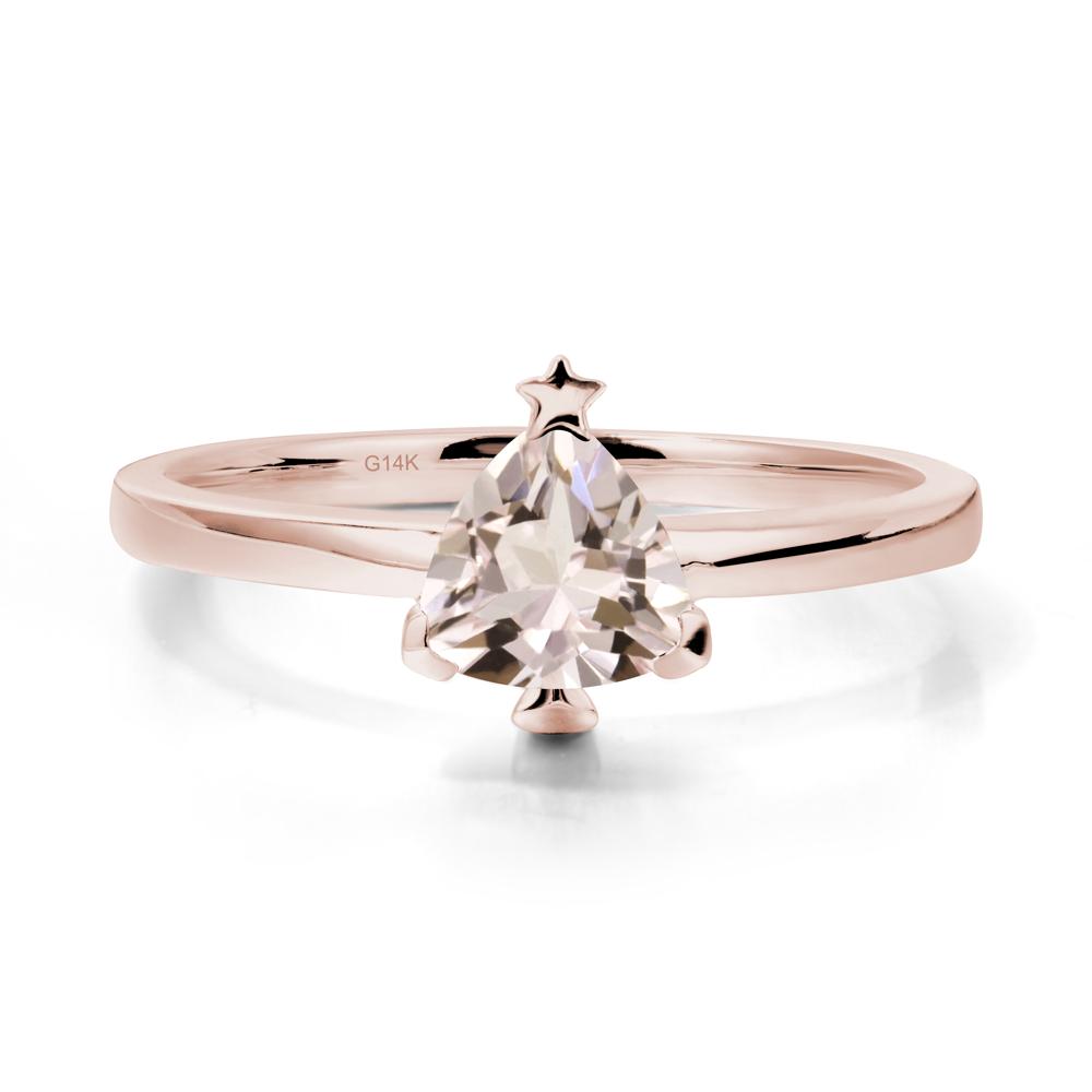 Bezel Minimalist Morganite Ring - LUO Jewelry #metal_14k rose gold