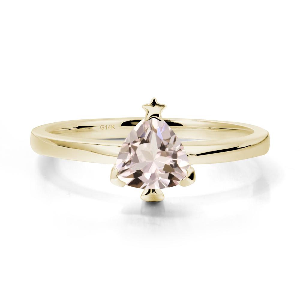 Bezel Minimalist Morganite Ring - LUO Jewelry #metal_14k yellow gold