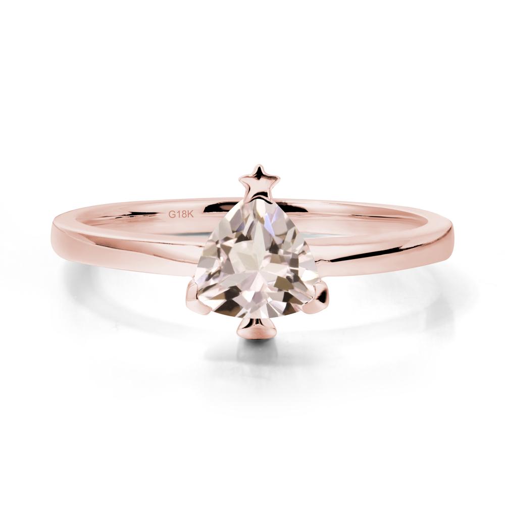 Bezel Minimalist Morganite Ring - LUO Jewelry #metal_18k rose gold