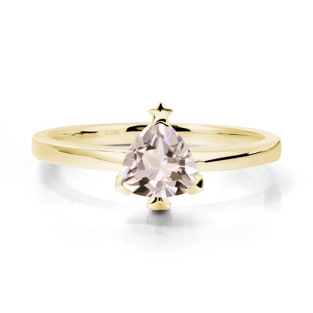 Bezel Minimalist Morganite Ring - LUO Jewelry #metal_18k yellow gold