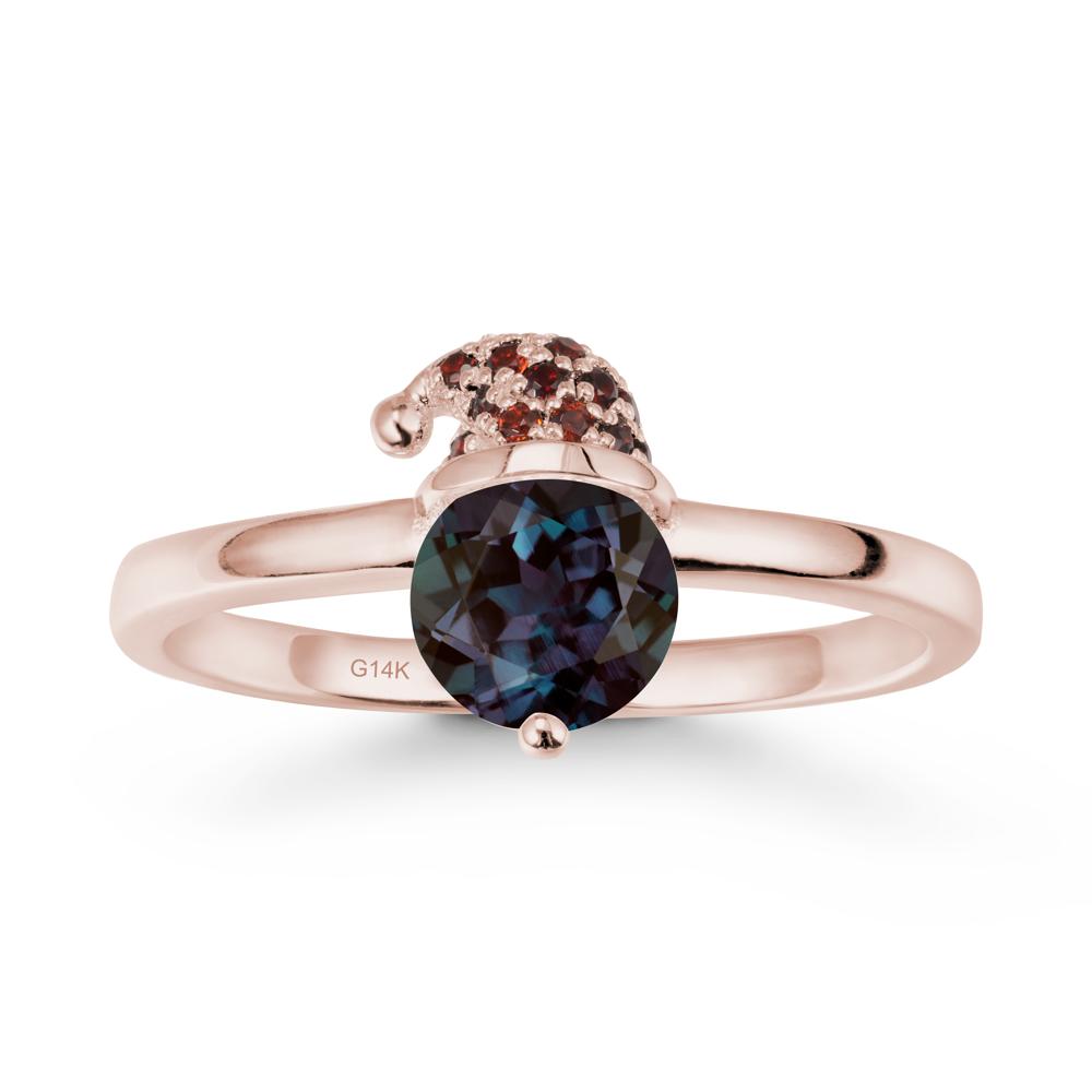 Santa Hat Alexandrite Ring - LUO Jewelry #metal_14k rose gold