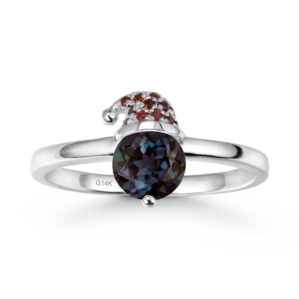 Santa Hat Alexandrite Ring - LUO Jewelry #metal_14k white gold