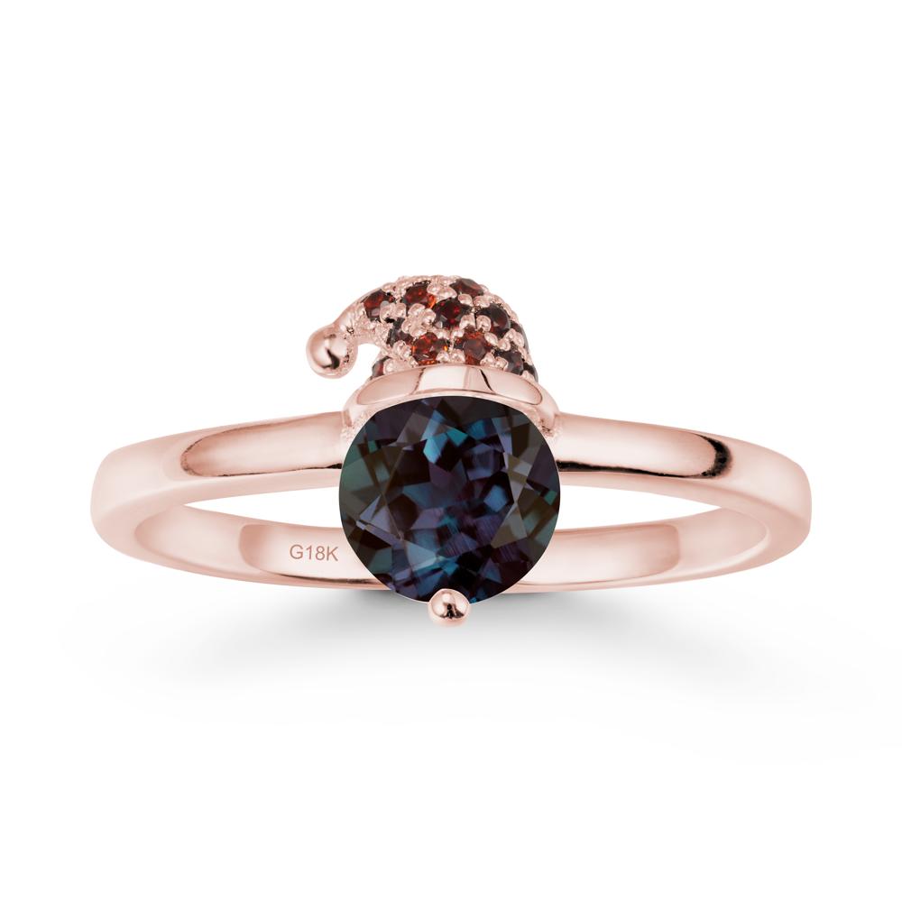Santa Hat Alexandrite Ring - LUO Jewelry #metal_18k rose gold