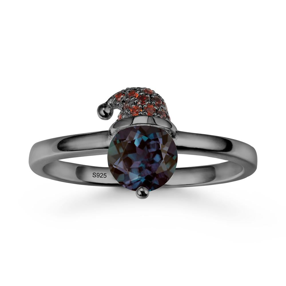 Santa Hat Alexandrite Ring - LUO Jewelry #metal_black finish sterling silver