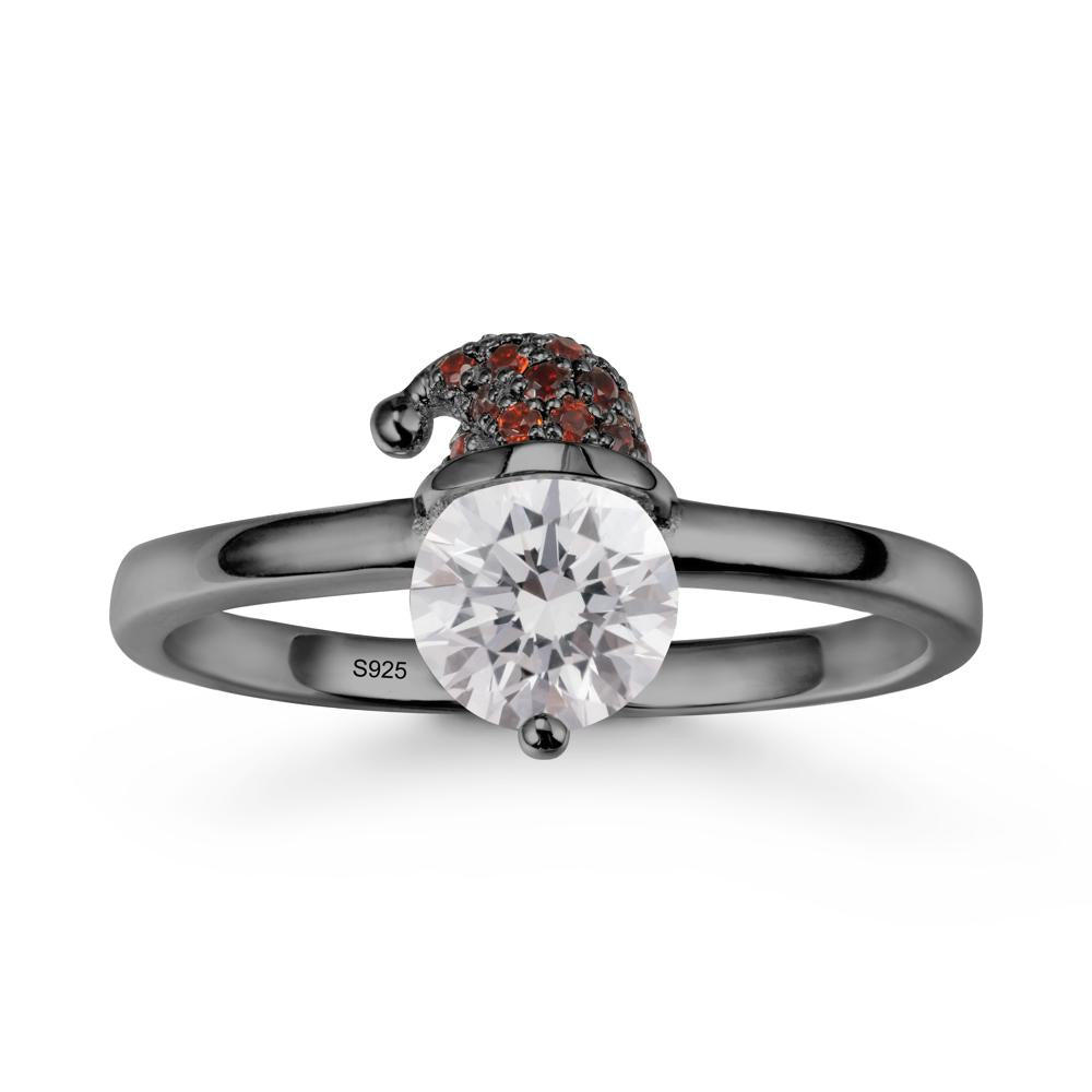 Santa Hat Diamond Ring - LUO Jewelry #metal_black finish sterling silver