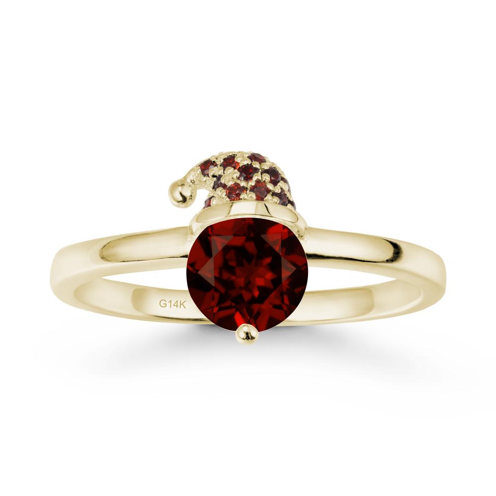 Santa Hat Garnet Ring - LUO Jewelry #metal_14k yellow gold
