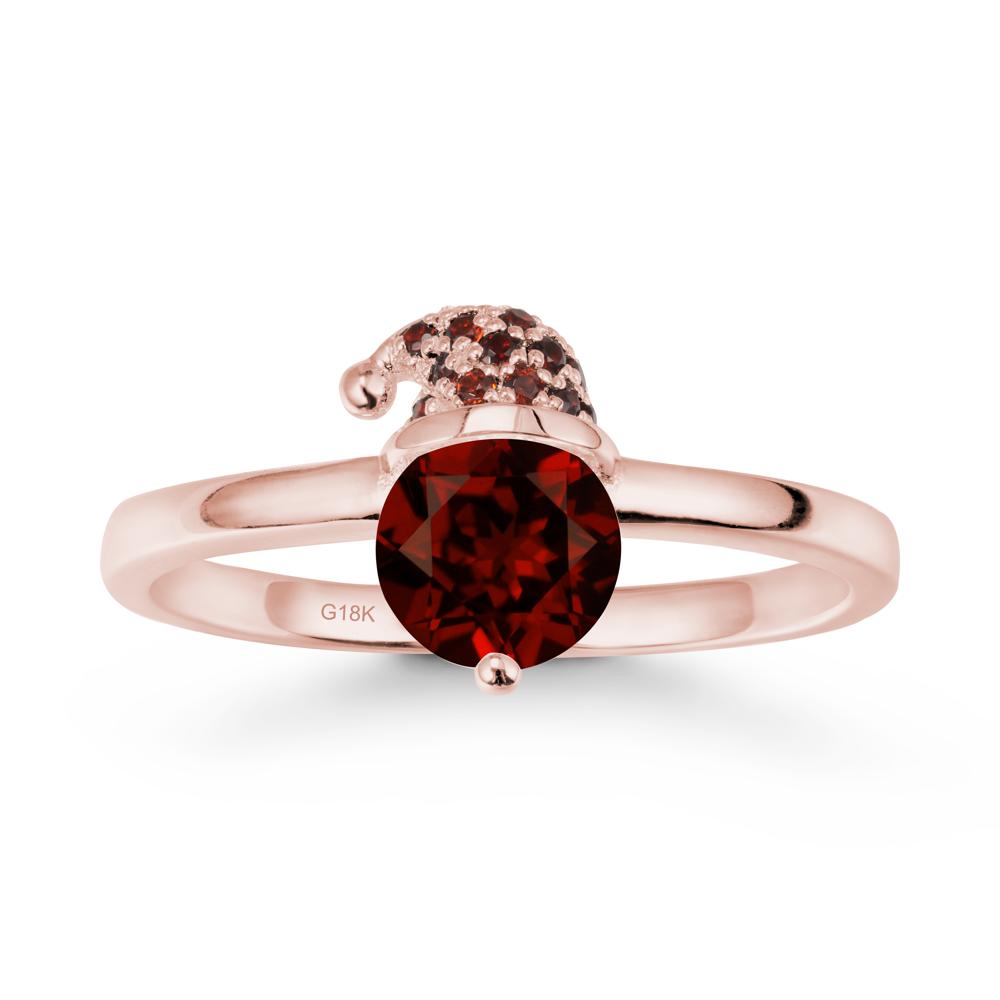 Santa Hat Garnet Ring - LUO Jewelry #metal_18k rose gold