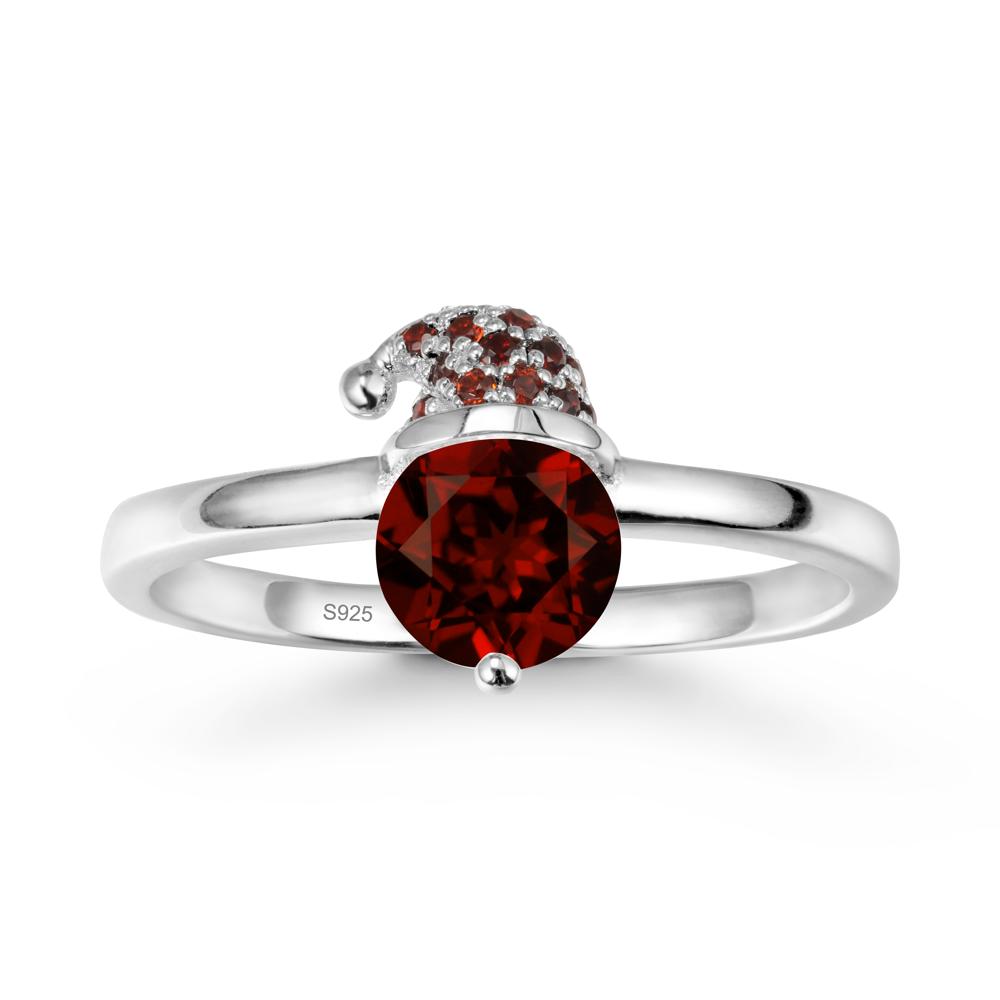 Santa Hat Garnet Ring - LUO Jewelry #metal_sterling silver