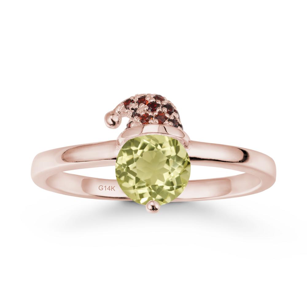Santa Hat Lemon Quartz Ring - LUO Jewelry #metal_14k rose gold