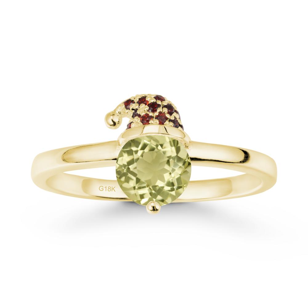 Santa Hat Lemon Quartz Ring - LUO Jewelry #metal_18k yellow gold
