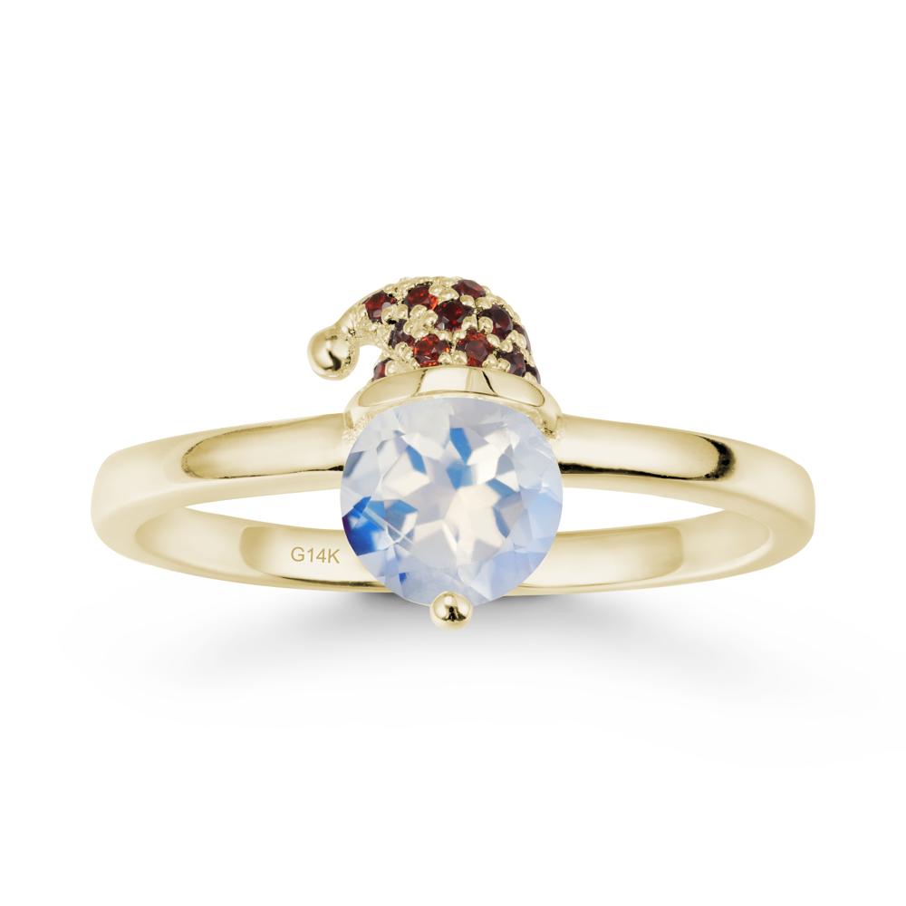 Santa Hat Moonstone Ring - LUO Jewelry #metal_14k yellow gold
