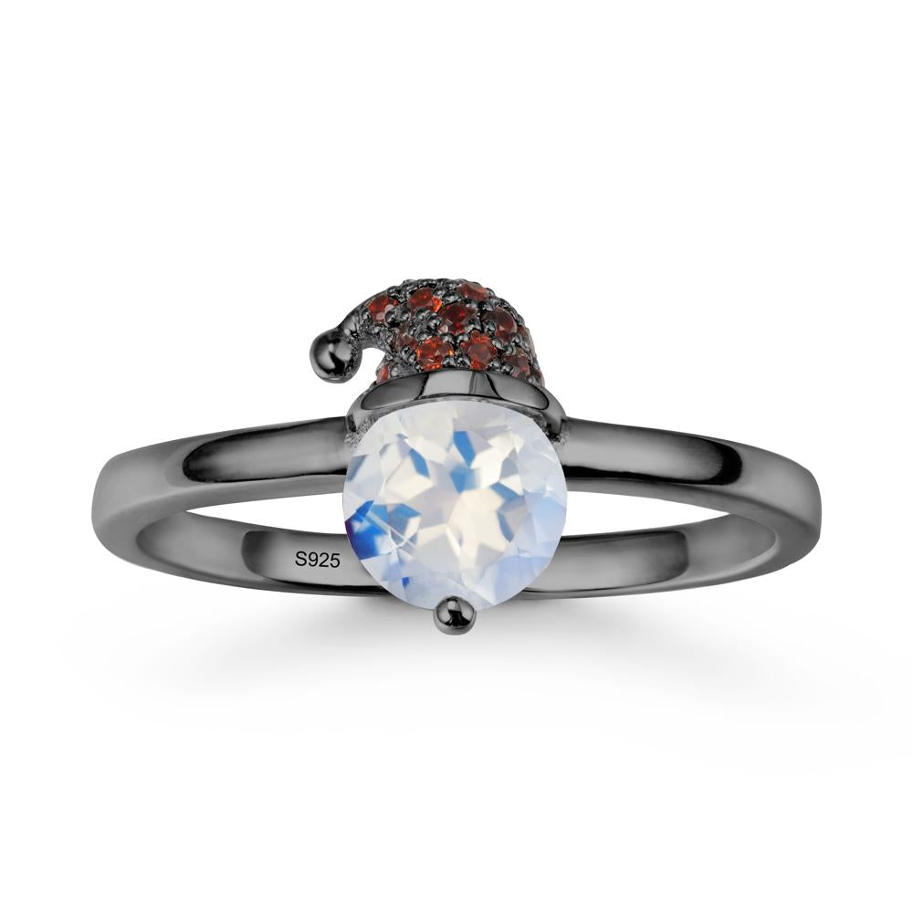 Santa Hat Moonstone Ring - LUO Jewelry #metal_black finish sterling silver