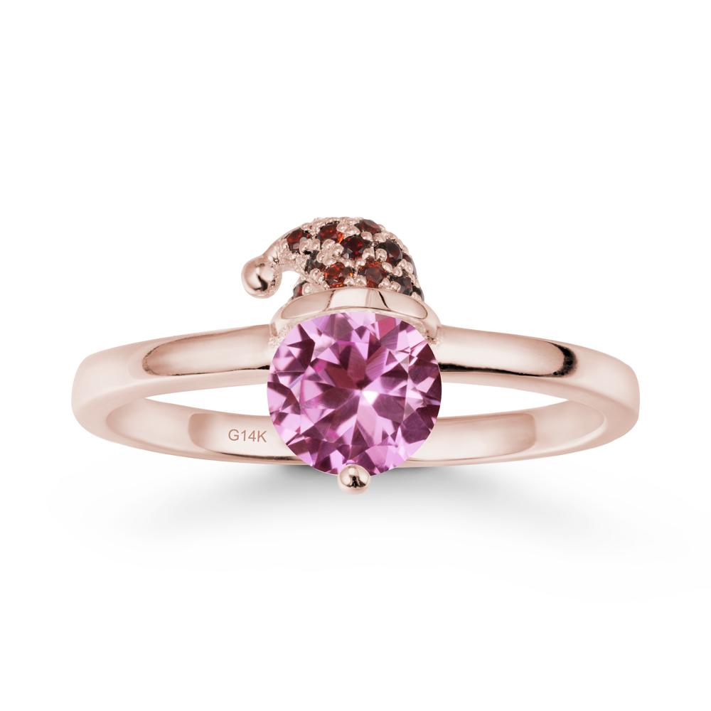 Santa Hat Pink Sapphire Ring - LUO Jewelry #metal_14k rose gold