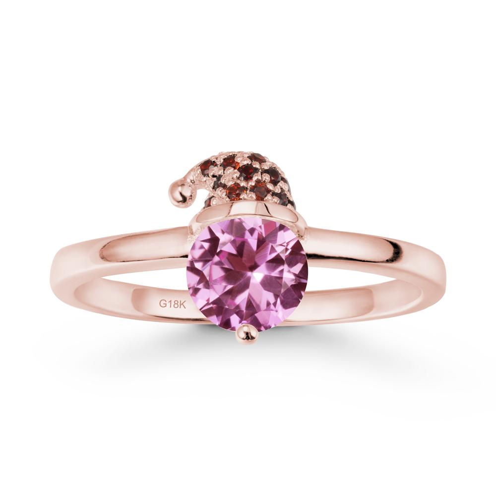 Santa Hat Pink Sapphire Ring - LUO Jewelry #metal_18k rose gold