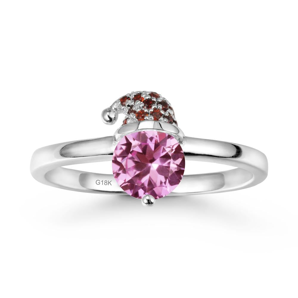 Santa Hat Pink Sapphire Ring - LUO Jewelry #metal_18k white gold