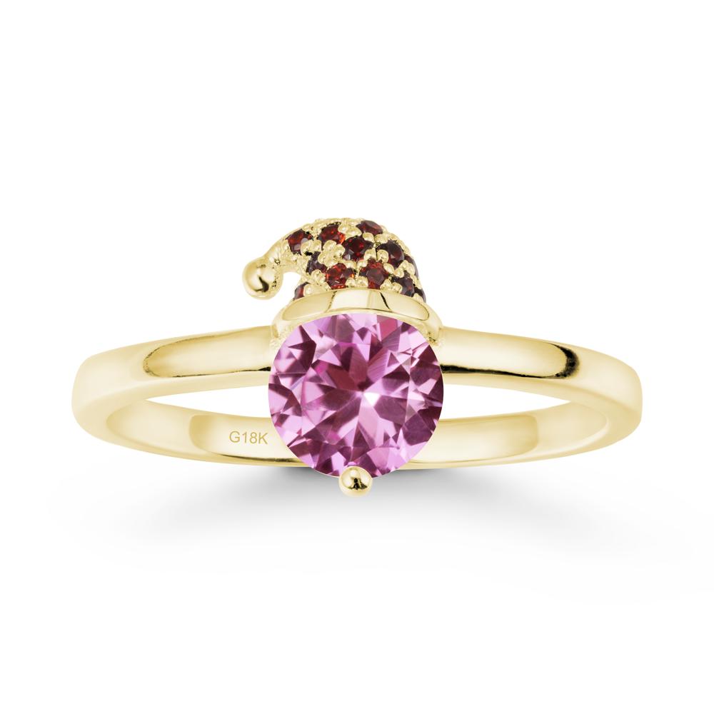 Santa Hat Pink Sapphire Ring - LUO Jewelry #metal_18k yellow gold