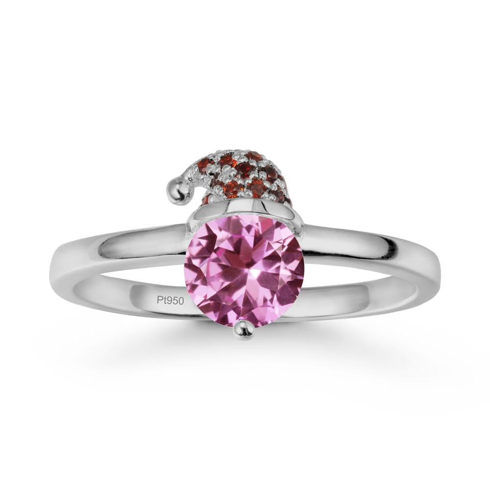 Santa Hat Pink Sapphire Ring - LUO Jewelry #metal_platinum