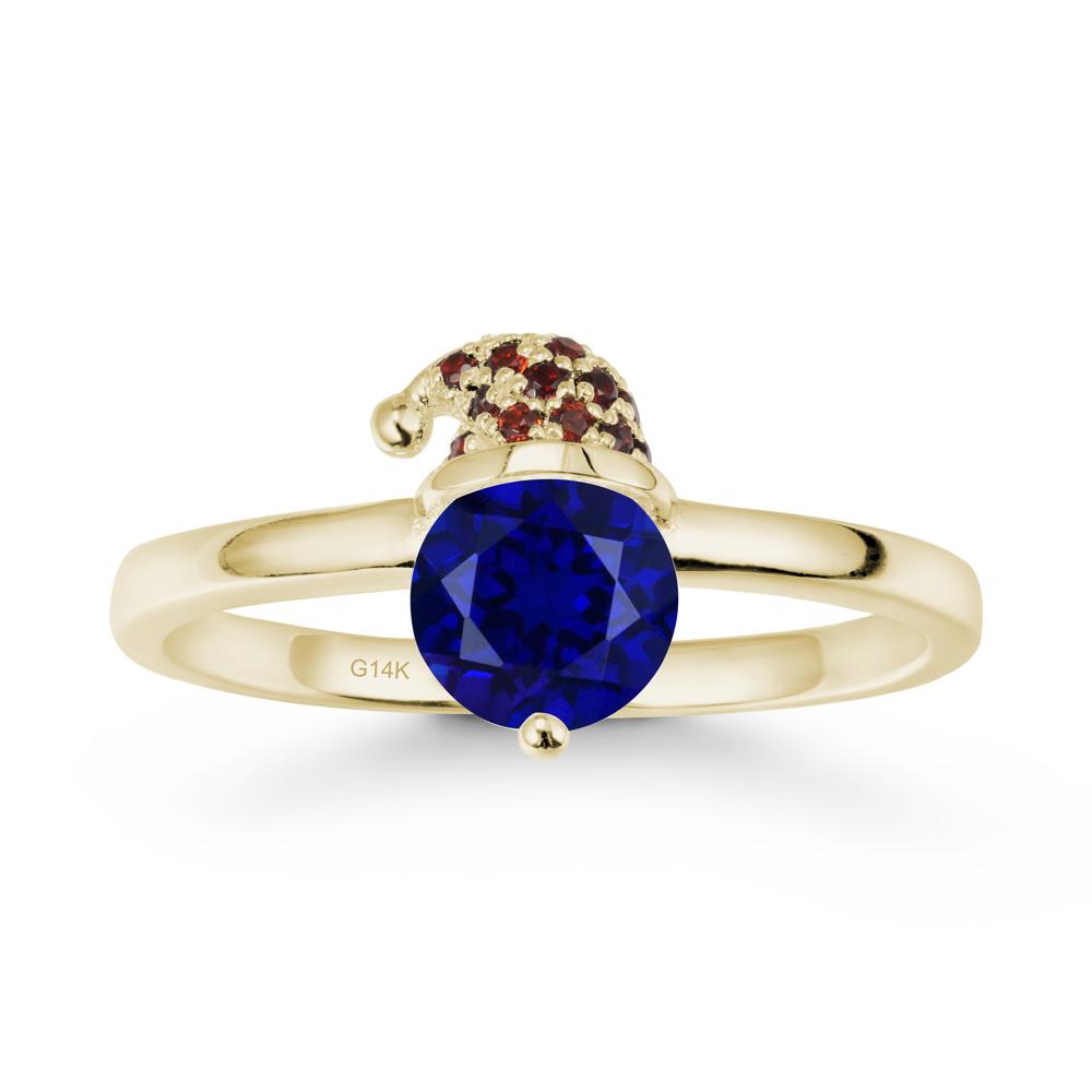 Santa Hat Sapphire Ring - LUO Jewelry #metal_14k yellow gold