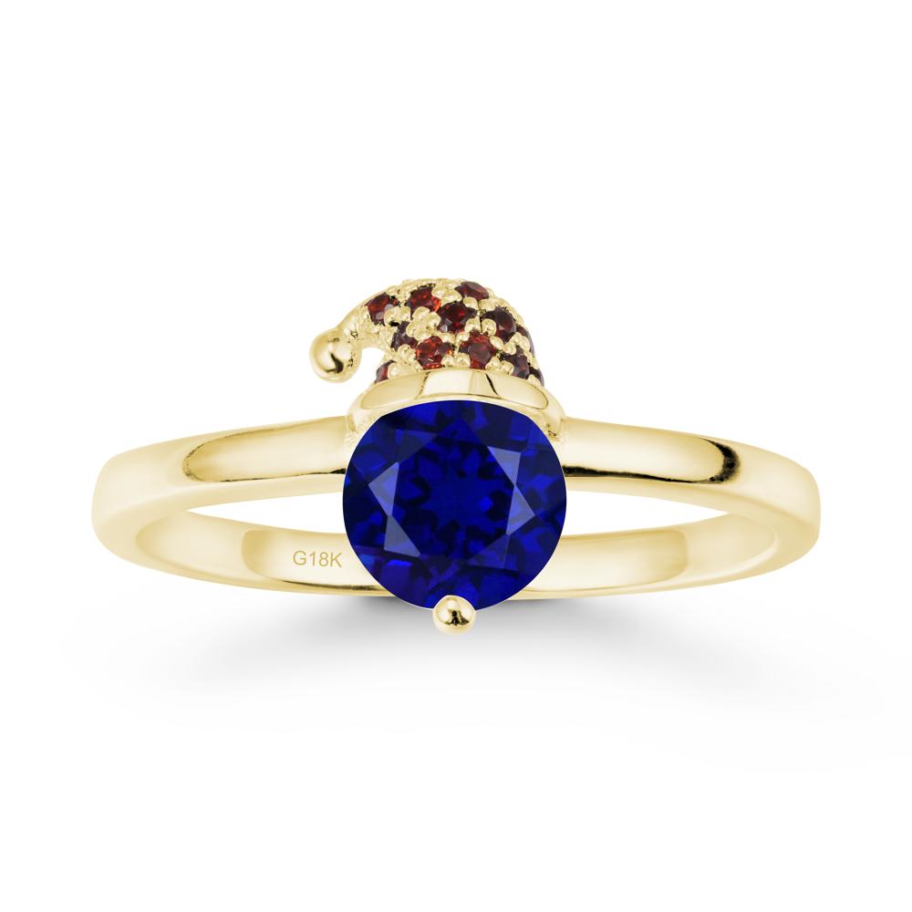 Santa Hat Sapphire Ring - LUO Jewelry #metal_18k yellow gold