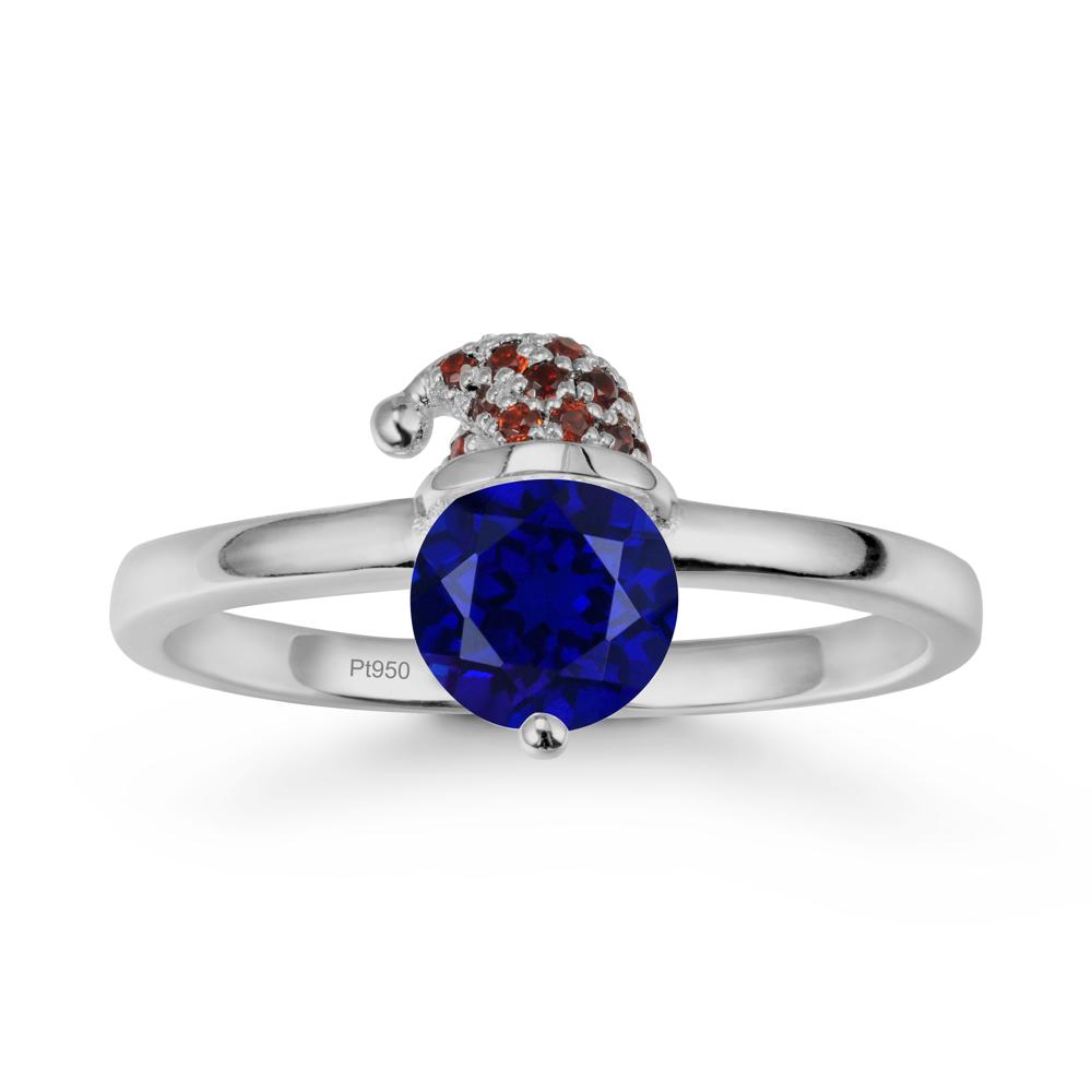 Santa Hat Sapphire Ring - LUO Jewelry #metal_platinum