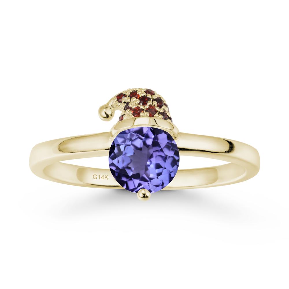Santa Hat Tanzanite Ring - LUO Jewelry #metal_14k yellow gold