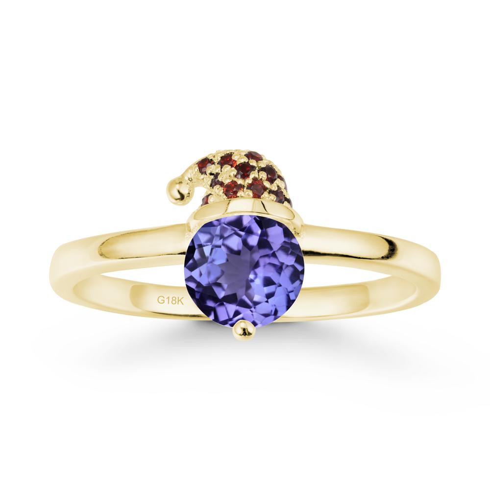 Santa Hat Tanzanite Ring - LUO Jewelry #metal_18k yellow gold