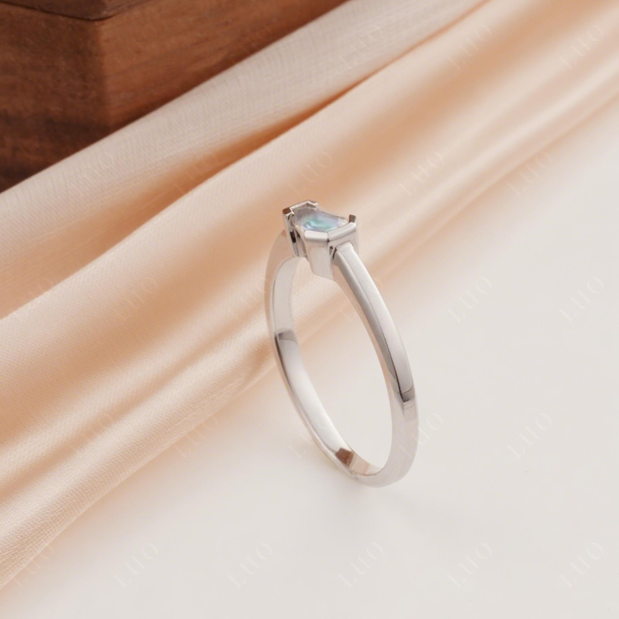 Unique Coffin Cut Moonstone Ring - LUO Jewelry