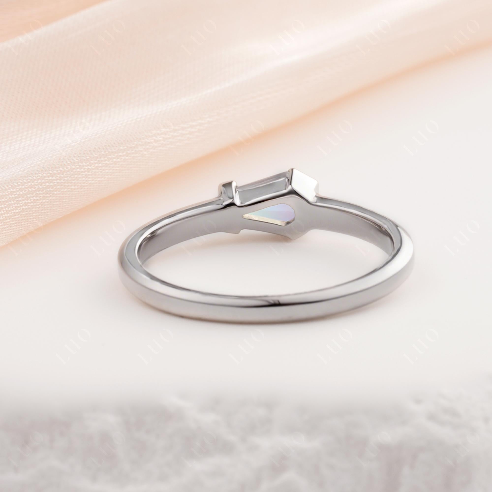 Unique Coffin Cut Moonstone Ring - LUO Jewelry