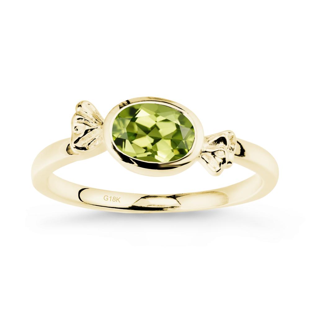 Candy Inspired Solitaire Peridot Ring - LUO Jewelry #metal_18k yellow gold