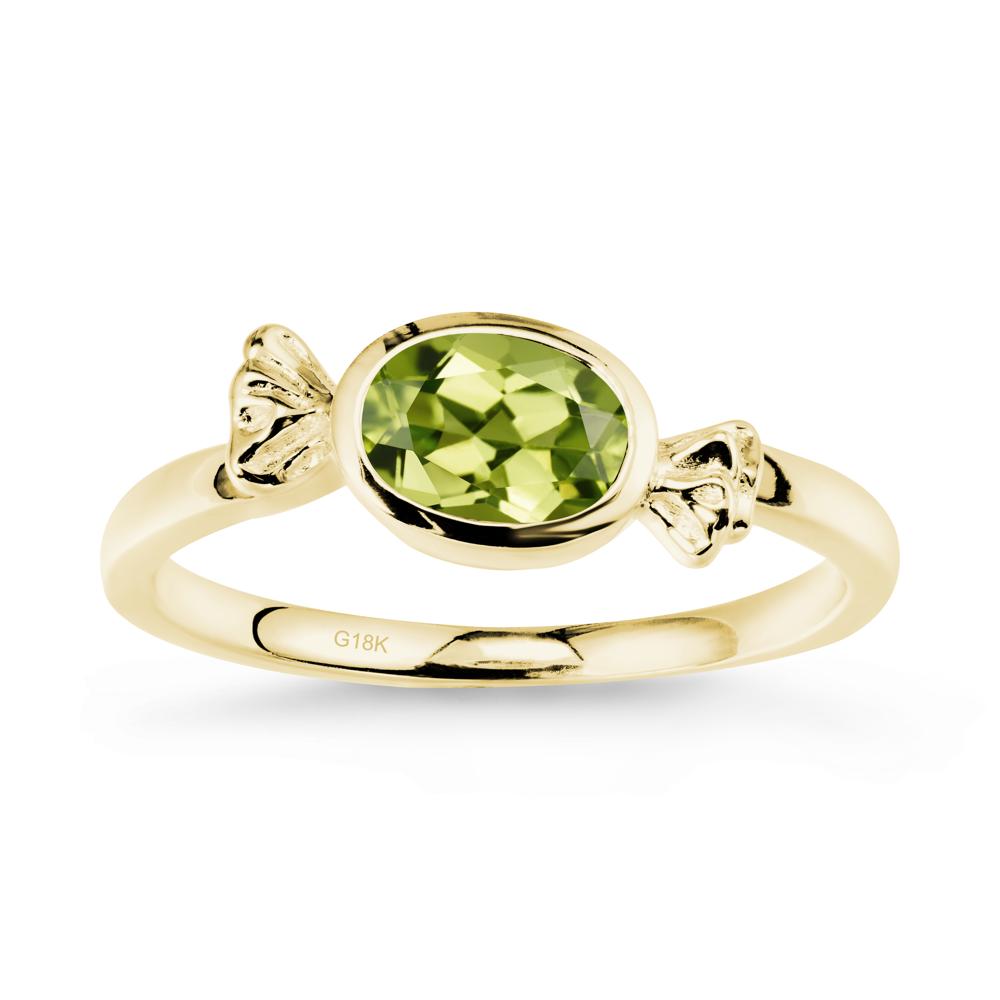 Candy Inspired Solitaire Peridot Ring - LUO Jewelry #metal_18k yellow gold
