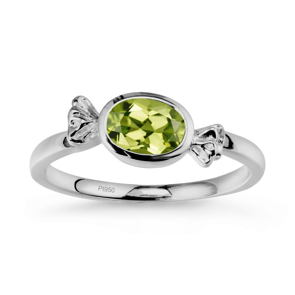 Candy Inspired Solitaire Peridot Ring - LUO Jewelry #metal_platinum