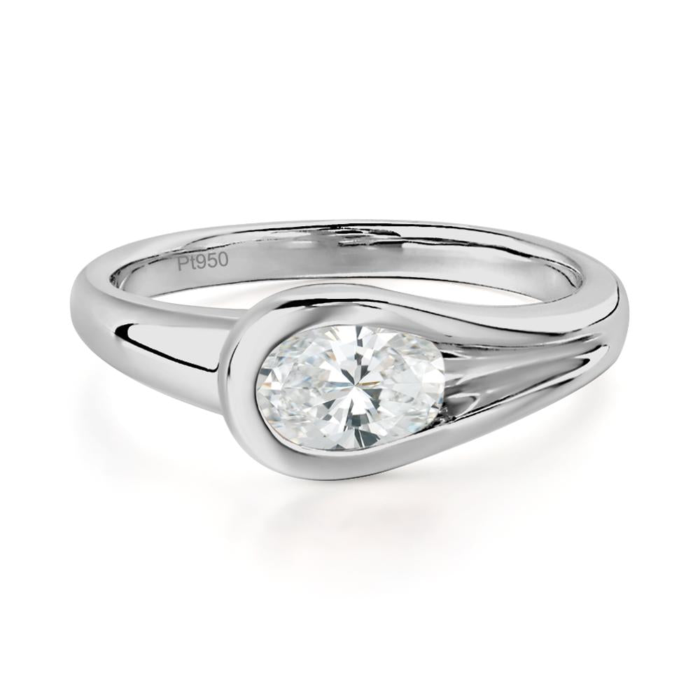 Diamond Streamline Ring - LUO Jewelry #metal_platinum