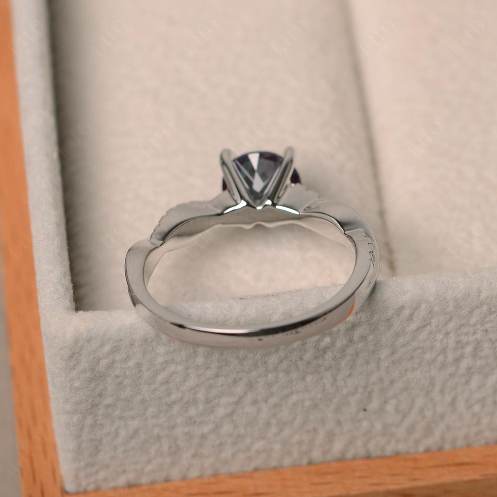 Alexandrite Twisted Engagement Ring - LUO Jewelry