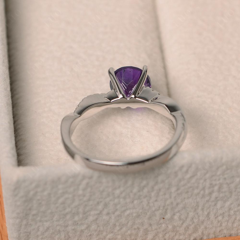 Amethyst Twist Engagement Ring - LUO Jewelry