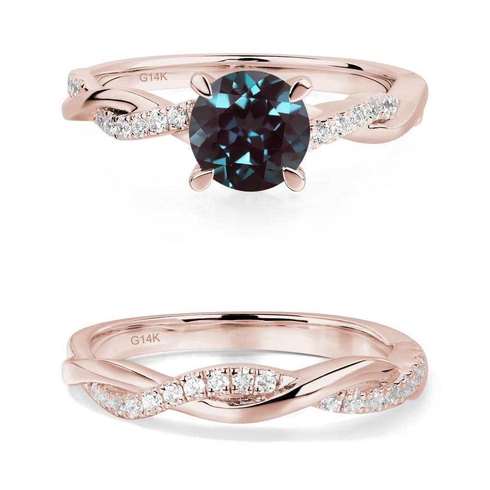 Alexandrite Twisted Engagement Ring - LUO Jewelry #metal_xxxxx