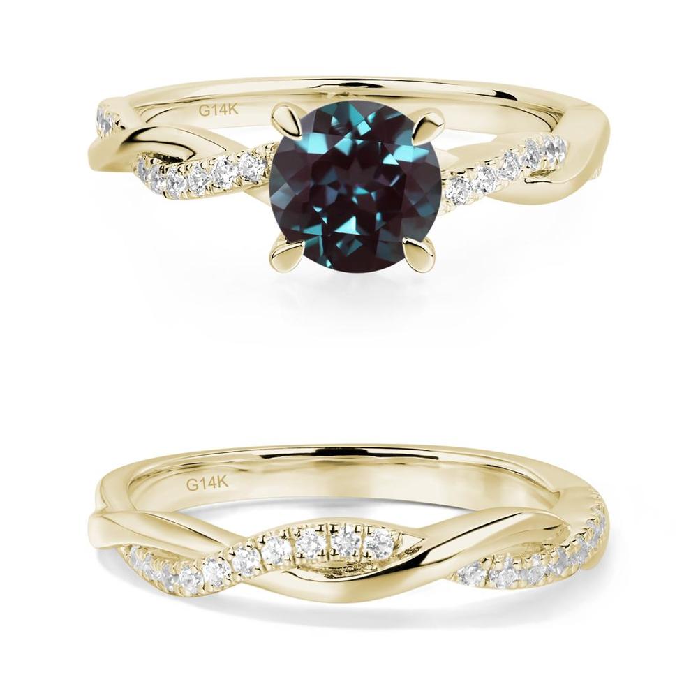 Alexandrite Twisted Engagement Ring - LUO Jewelry #metal_xxxxx