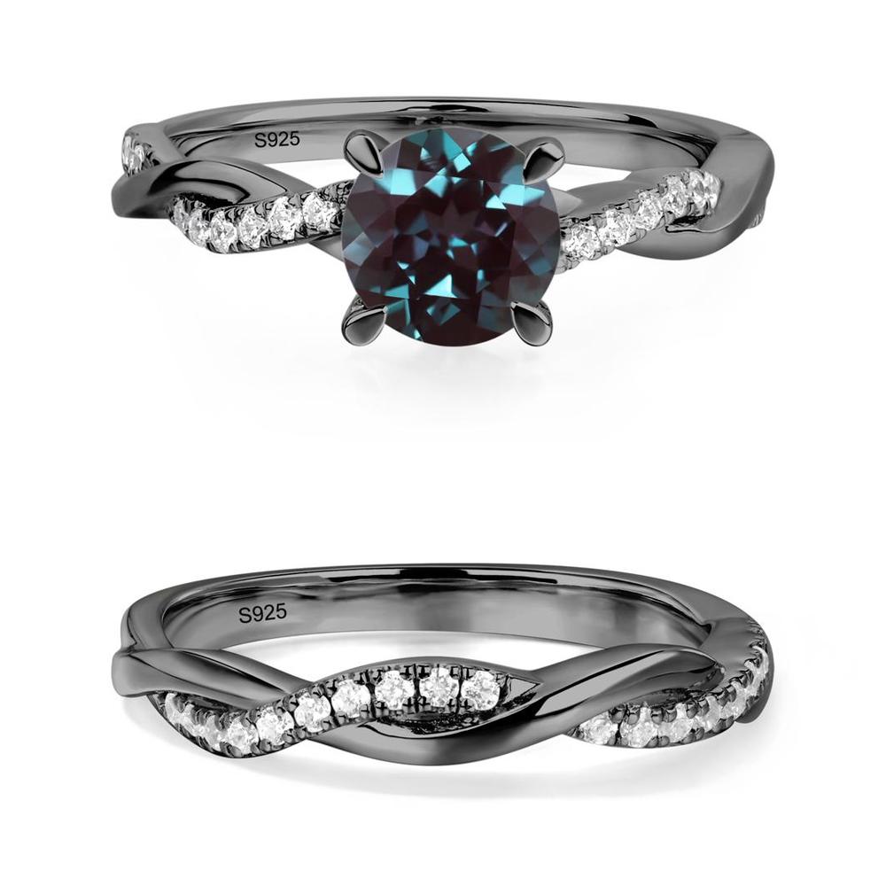 Alexandrite Twisted Engagement Ring - LUO Jewelry #metal_xxxxx